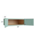 Midtown Mint Green Shaker 33x12x24 Wall Cabinet