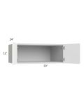 Milan White Matte 33x12x24 Wall Cabinet