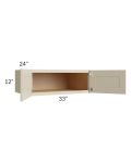 Stratton Khaki Shaker 33x12x24 Wall Cabinet