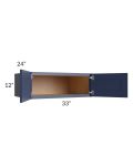 Bayville Blue 33x12x24 Wall Cabinet