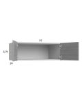Euro Grey 33x12-5/8x24 Wall Cabinet