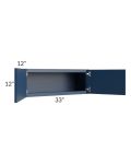 Portland Navy Blue 33x12 Wall Cabinet