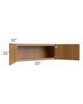 Portland Walnut 33x12 Wall Cabinet