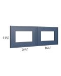Portland Navy Blue 33x12 Glass Door Only with Glass Included