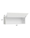 Venetian White Gloss 33x12 Lift Up Door Wall Cabinet