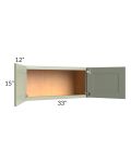 Midtown Pistachio Green Shaker 33x15 Wall Cabinet