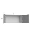 Euro Grey 33x15-1/8 Wall Cabinet