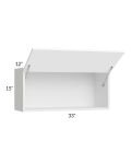 Venetian White Matte 33x15 Lift Up Door Wall Cabinet