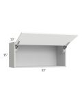 Milan White Matte 33x15 Lift-Up Door Wall Cabinet