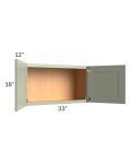 Midtown Pistachio Green Shaker 33x18 Wall Cabinet