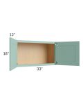 Midtown Mint Green Shaker 33x18 Wall Cabinet