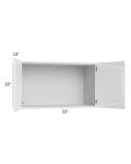 Milan White Gloss 33x18 Wall Cabinet