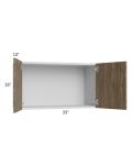 Milan Pecan 33x18 Wall Cabinet