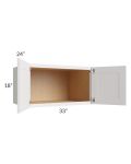 Midtown Cloud Shaker 33x18x24 Wall Cabinet