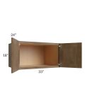 Midtown Mocha Shaker 33x18x24 Wall Cabinet
