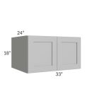 Midtown Painted Grey Shaker 33x18x24 Wall Cabinet