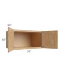 Midtown Timber Shaker 33x18x24 Wall Cabinet