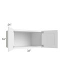 Dakota White 33x18x24 Wall Cabinet