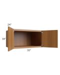 Portland Walnut 33x18x24 Wall Cabinet