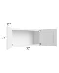 Dakota White 33x18 Wall Cabinet
