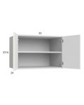 Harbor White 33x22-5/8x24 Wall Cabinet