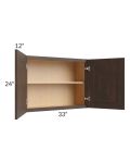 Tuscan Kona Brown 33x24 Wall Cabinet