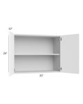 Milan White Matte 33x24 Wall Cabinet