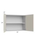 Milan Beige Matte 33x24 Wall Cabinet