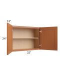 Lexington Cinnamon Glaze 33x24 Wall Cabinet