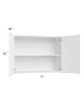 Venetian White Gloss 33x24 Wall Cabinet