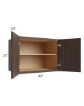 Tuscan Kona Brown 33x24x24 Wall Cabinet