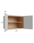 Tuscan Painted Grey 33x24x24 Wall Cabinet