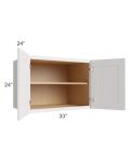 Midtown Cloud Shaker 33x24x24 Wall Cabinet