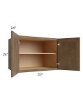 Midtown Mocha Shaker 33x24x24 Wall Cabinet