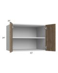 Milan Pecan 33x24x24 Wall Cabinet