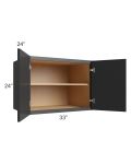 Vienna Black 33x24x24 Wall Cabinet