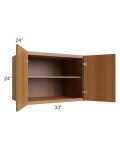 Portland Walnut 33x24x24 Wall Cabinet