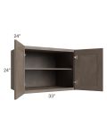 Providence Natural Grey 33x24x24 Wall Cabinet