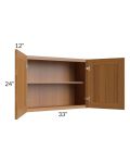 Artisan Walnut Shaker 33x24 Wall Cabinet