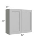 Midtown Painted Grey Shaker 33x30 Wall Cabinet