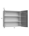 Milan Grey Gloss 33x30 Wall Cabinet
