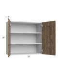 Milan Pecan 33x30 Wall Cabinet