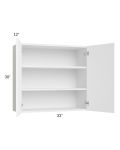 Venetian White Matte 33x30 Wall Cabinet
