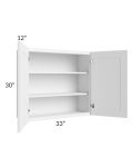 Providence White 33x30 Wall Cabinet