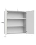 Euro Gloss White 33x35-1/4 Wall Cabinet