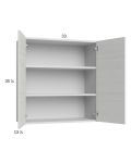 Euro White Grain 33x35-1/4 Wall Cabinet