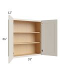 Asheville Cloud Shaker 33x36 Wall Cabinet