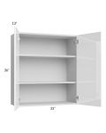 Milan White Gloss 33x36 Wall Cabinet
