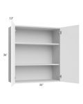 Milan White Matte 33x36 Wall Cabinet