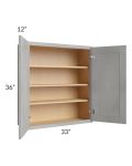 Gramercy Grey Mist 33x36 Wall Cabinet
